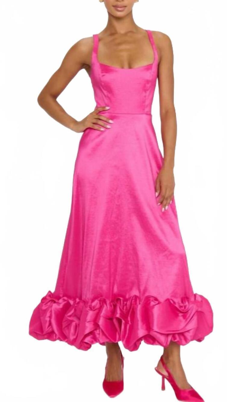 NEW SHOW ME YOUR MUMU rebecca midi dress in dragon fruit